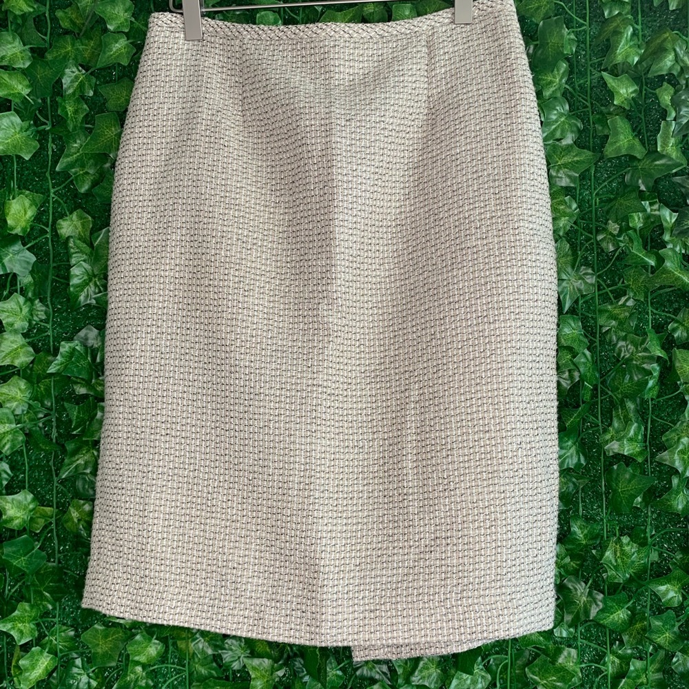Cream Textured Skirt